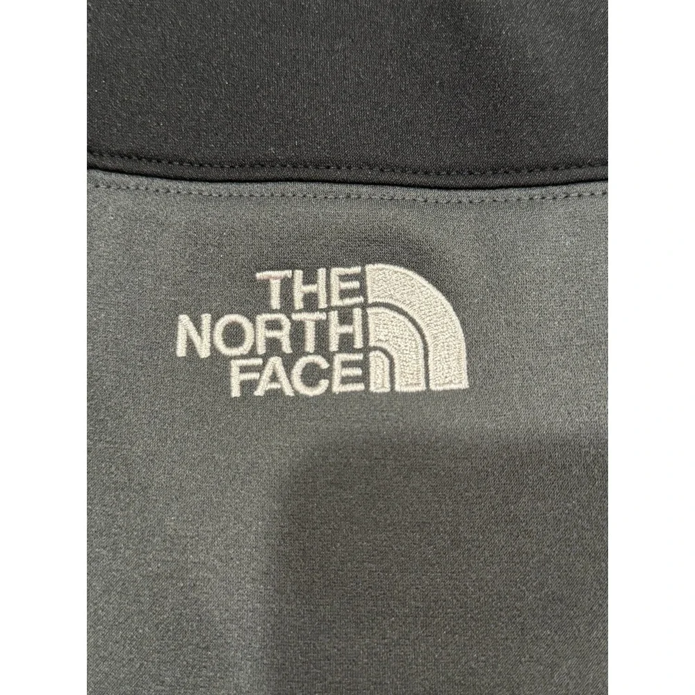 The North Face TKA Stretch Full Zip Jacket Mens Medium Grey Black Fleece F10C245